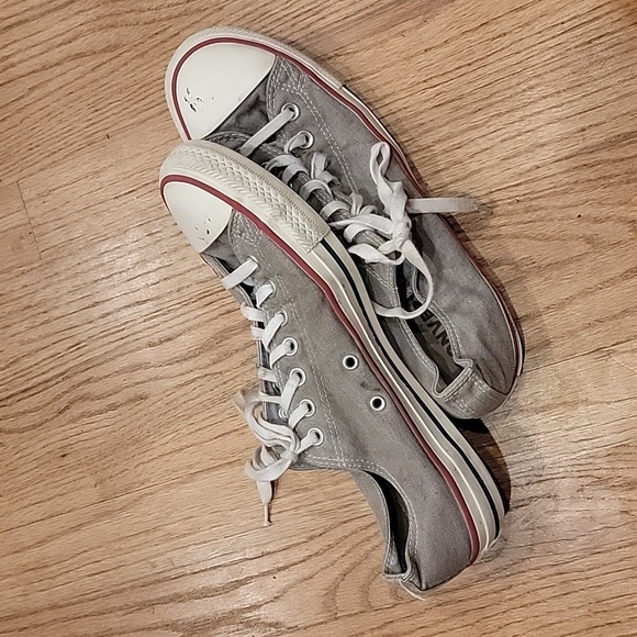 Men's Size 9 Gray Converse All Star Low Tops - Picture 2 of 7